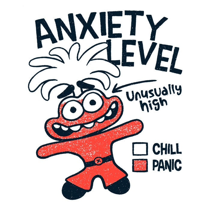 Anxiety Level Coasters - Adult & Kids T-Shirts, Sweatshirts & Hoodies apparel design preview 1