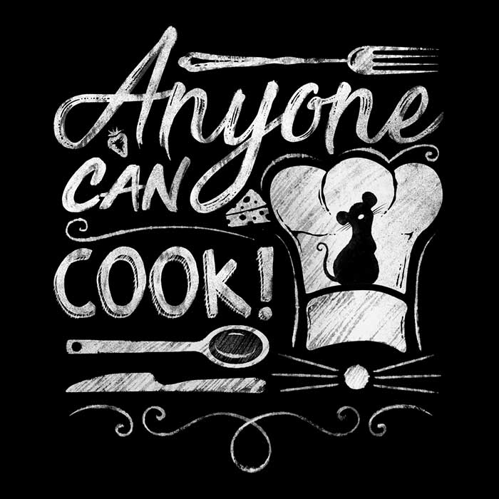 Anyone Can Cook - Adult & Kids T-Shirts, Sweatshirts & Hoodies apparel design preview 2