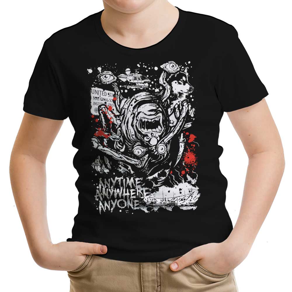 Anytime, Anywhere, Anyone Youth Apparel - Adult & Kids T-Shirts, Sweatshirts & Hoodies apparel design preview 1