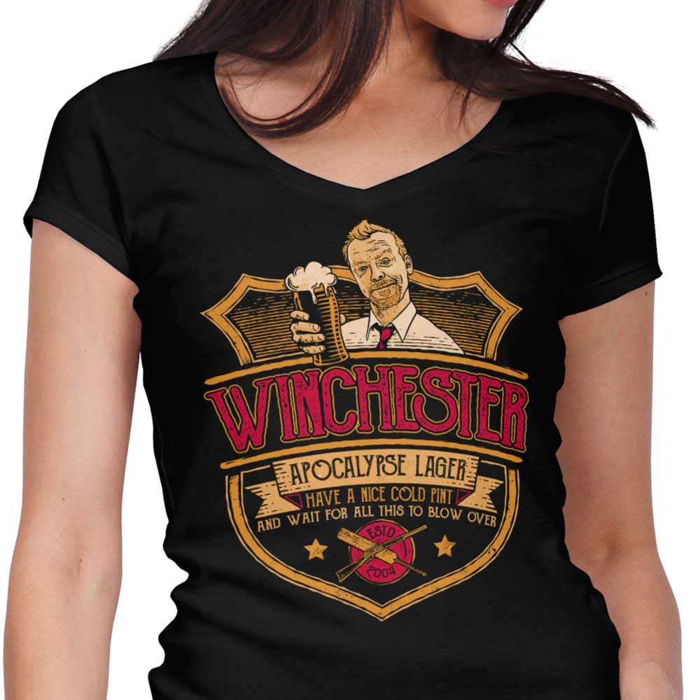 Apocalypse Lager Women's V-Neck - Adult & Kids T-Shirts, Sweatshirts & Hoodies apparel design preview 1