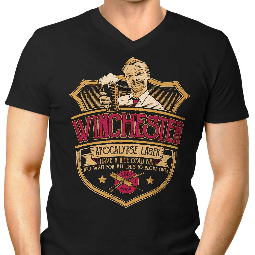 Apocalypse Lager Men's V-Neck - Adult & Kids T-Shirts, Sweatshirts & Hoodies apparel design preview 1