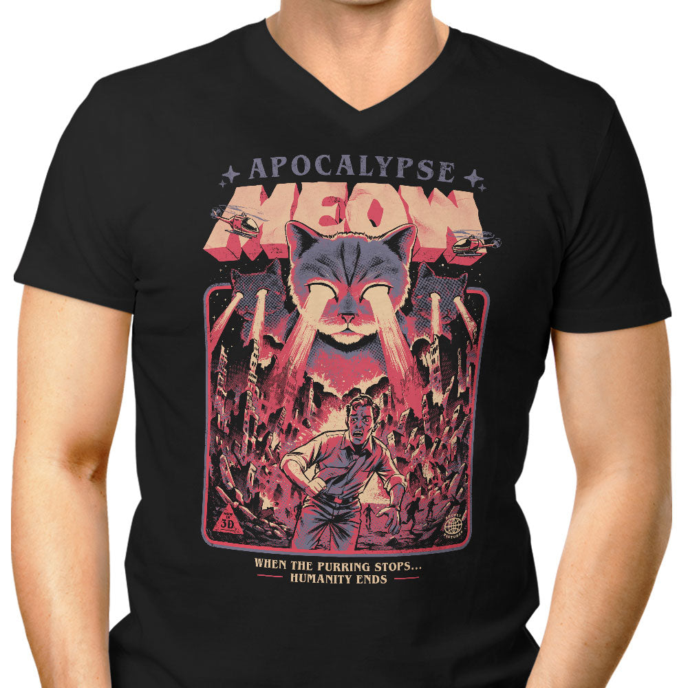 Apocalypse Meow Men's V-Neck - Adult & Kids T-Shirts, Sweatshirts & Hoodies apparel design preview 1
