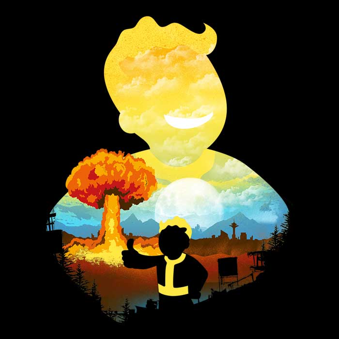 Apocalypse Silhouette Men's V-Neck - Adult & Kids T-Shirts, Sweatshirts & Hoodies apparel design preview 2