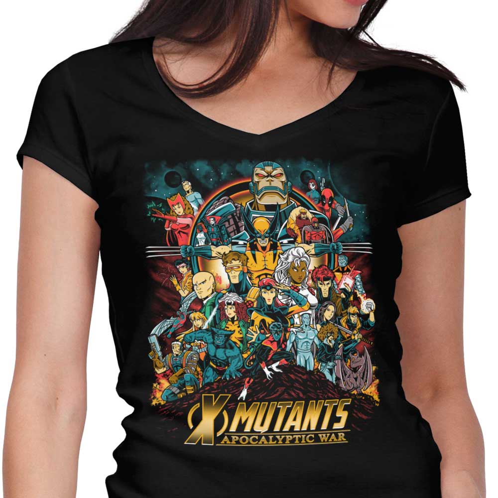Apocalyptic War Women's V-Neck - Adult & Kids T-Shirts, Sweatshirts & Hoodies apparel design preview 1