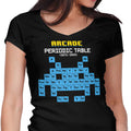 Arcade Periodic Table Women's V-Neck - Adult & Kids T-Shirts, Sweatshirts & Hoodies apparel design preview 1