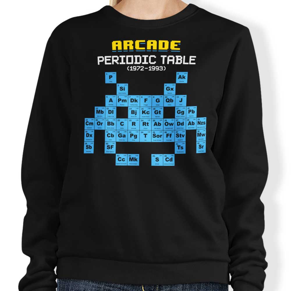 Arcade Periodic Table - Adult & Kids T-Shirts, Sweatshirts & Hoodies apparel design preview 1