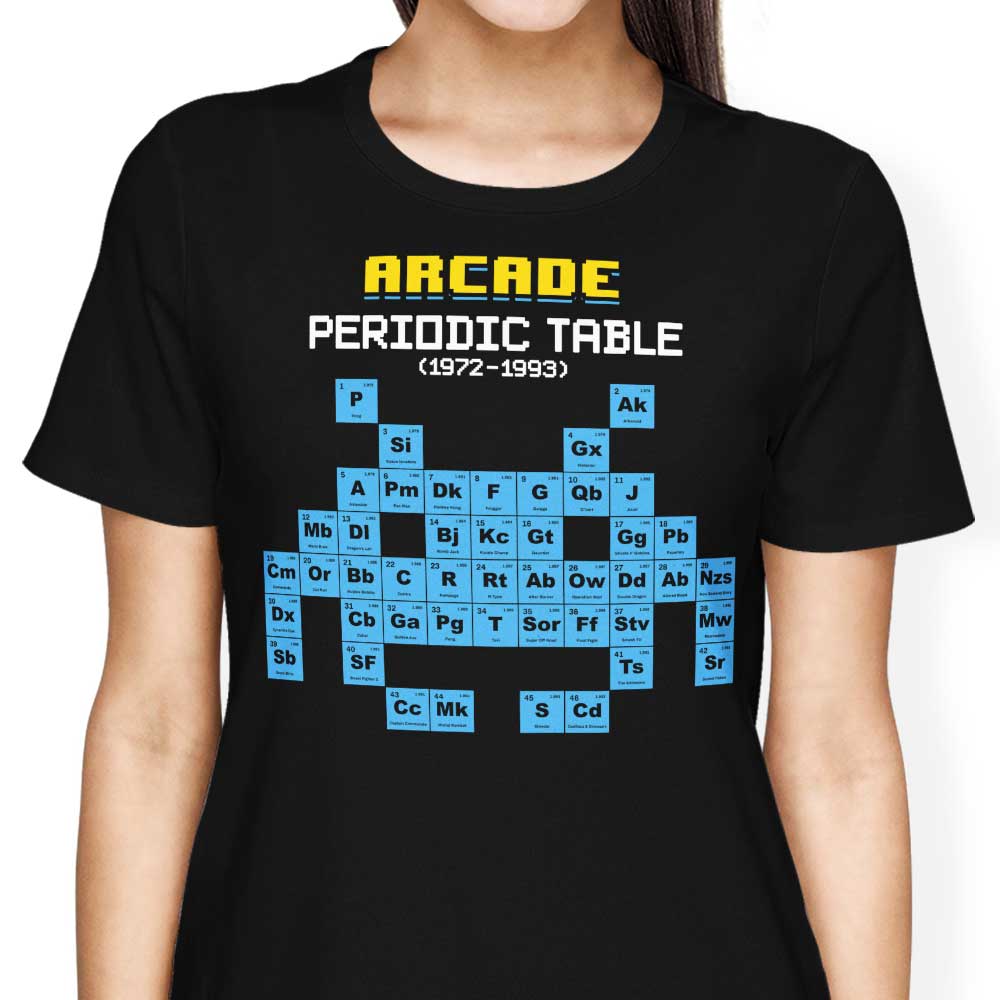Arcade Periodic Table Women's Apparel - Adult & Kids T-Shirts, Sweatshirts & Hoodies apparel design preview 1
