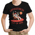 Armageddon Out of Here Youth Apparel - Adult & Kids T-Shirts, Sweatshirts & Hoodies apparel design preview 1