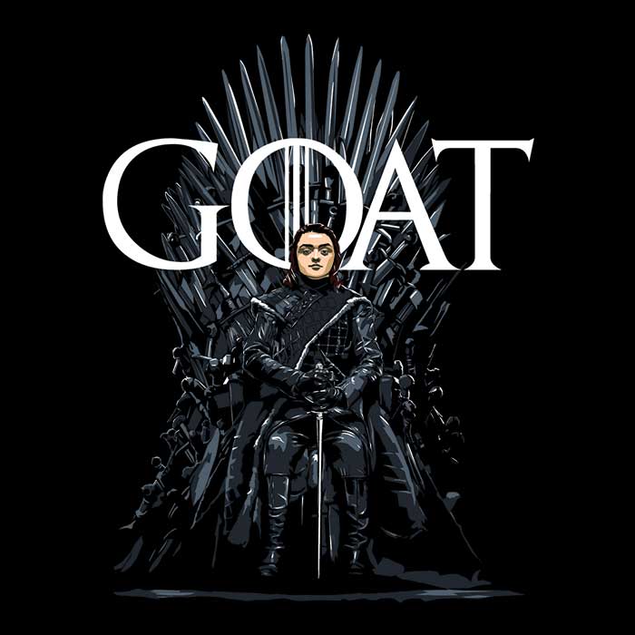Arya the GOAT Men's Apparel - Adult & Kids T-Shirts, Sweatshirts & Hoodies apparel design preview 2