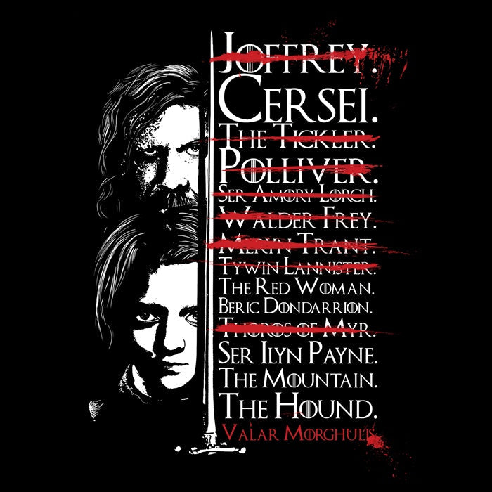 Arya's Prayer - Adult & Kids T-Shirts, Sweatshirts & Hoodies apparel design preview 2