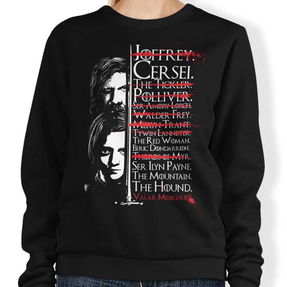 Arya's Prayer - Adult & Kids T-Shirts, Sweatshirts & Hoodies apparel design preview 1