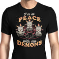 At Peace With My Demons Men's Apparel - Adult & Kids T-Shirts, Sweatshirts & Hoodies apparel design preview 1