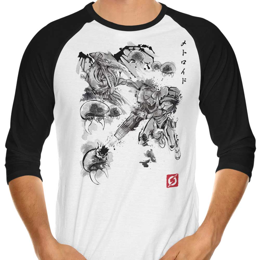 Attack of the Space Pirates 3/4 Sleeve Raglan - Adult & Kids T-Shirts, Sweatshirts & Hoodies apparel design preview 1