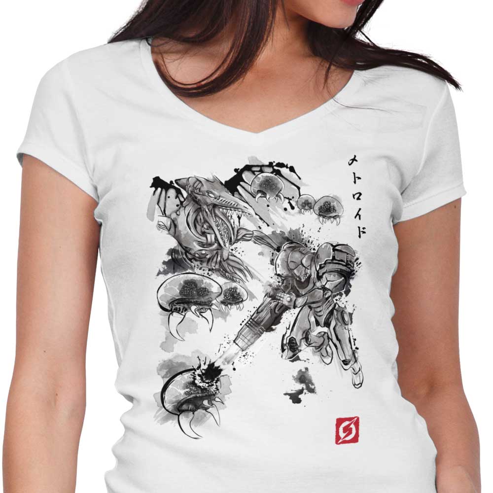 Attack of the Space Pirates Women's V-Neck - Adult & Kids T-Shirts, Sweatshirts & Hoodies apparel design preview 1