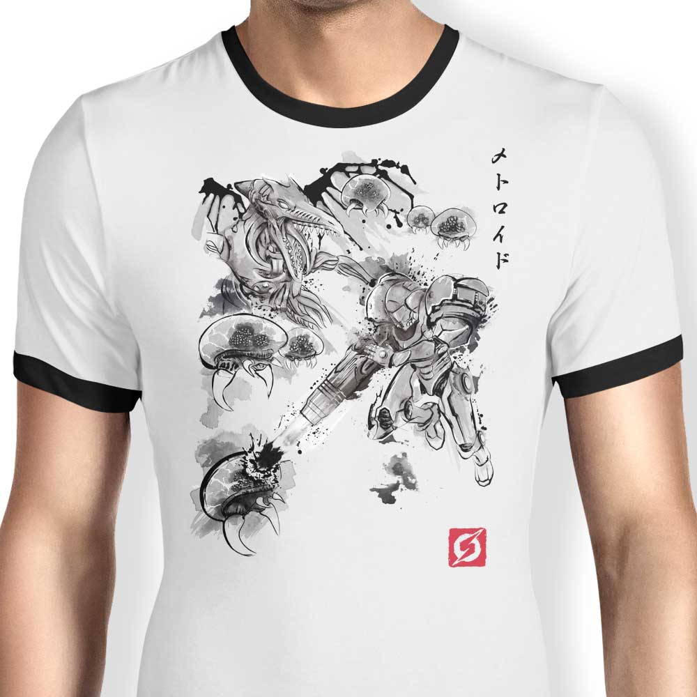 Attack of the Space Pirates Ringer - Adult & Kids T-Shirts, Sweatshirts & Hoodies apparel design preview 1