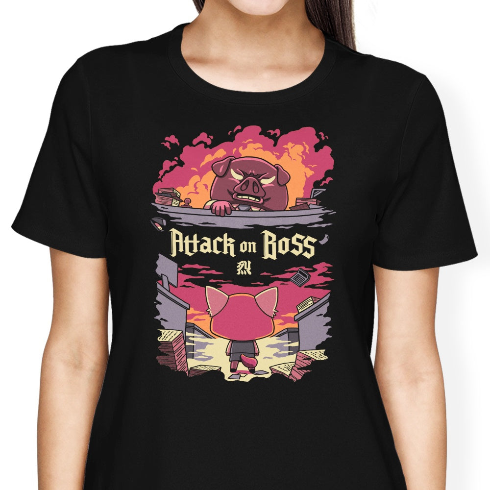 Attack on Boss Women's Apparel - Adult & Kids T-Shirts, Sweatshirts & Hoodies apparel design preview 2
