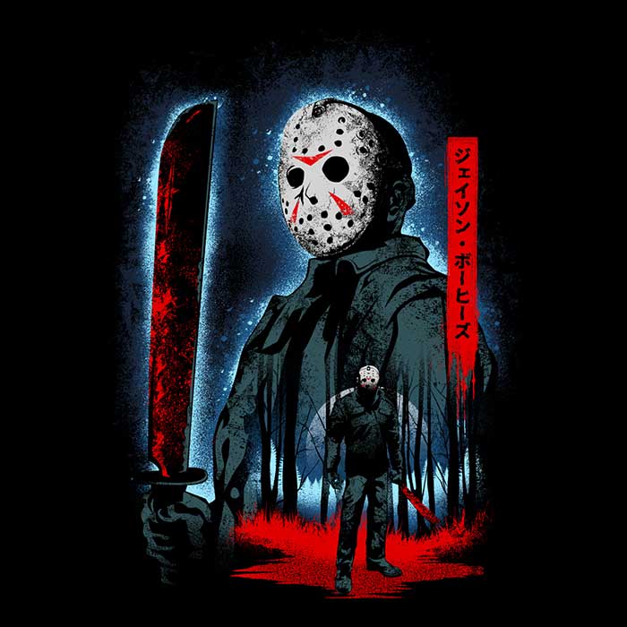 Attack on Crystal Lake Men's V-Neck - Adult & Kids T-Shirts, Sweatshirts & Hoodies apparel design preview 2