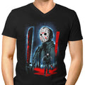 Attack on Crystal Lake Men's V-Neck - Adult & Kids T-Shirts, Sweatshirts & Hoodies apparel design preview 1