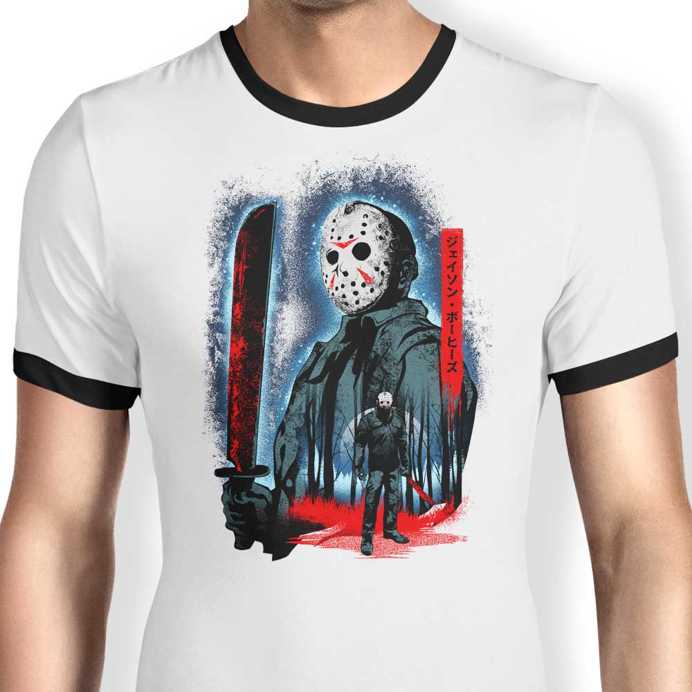 Attack on Crystal Lake Ringer - Adult & Kids T-Shirts, Sweatshirts & Hoodies apparel design preview 1