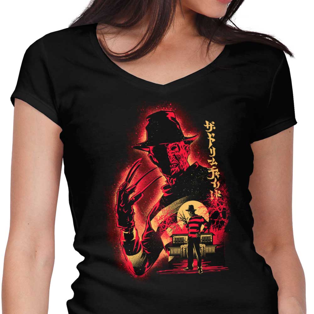 Attack on Elm St. Women's V-Neck - Adult & Kids T-Shirts, Sweatshirts & Hoodies apparel design preview 1