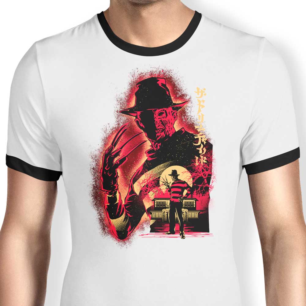 Attack on Elm St. Ringer - Adult & Kids T-Shirts, Sweatshirts & Hoodies apparel design preview 1