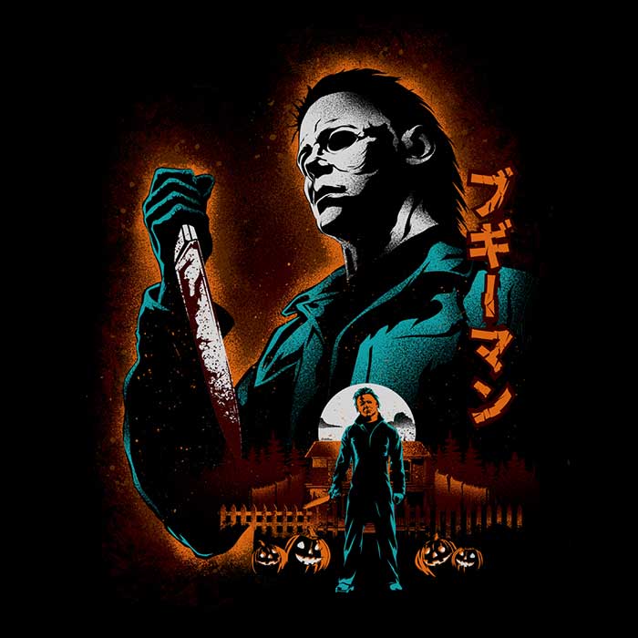 Attack on Haddonfield Men's V-Neck - Adult & Kids T-Shirts, Sweatshirts & Hoodies apparel design preview 2