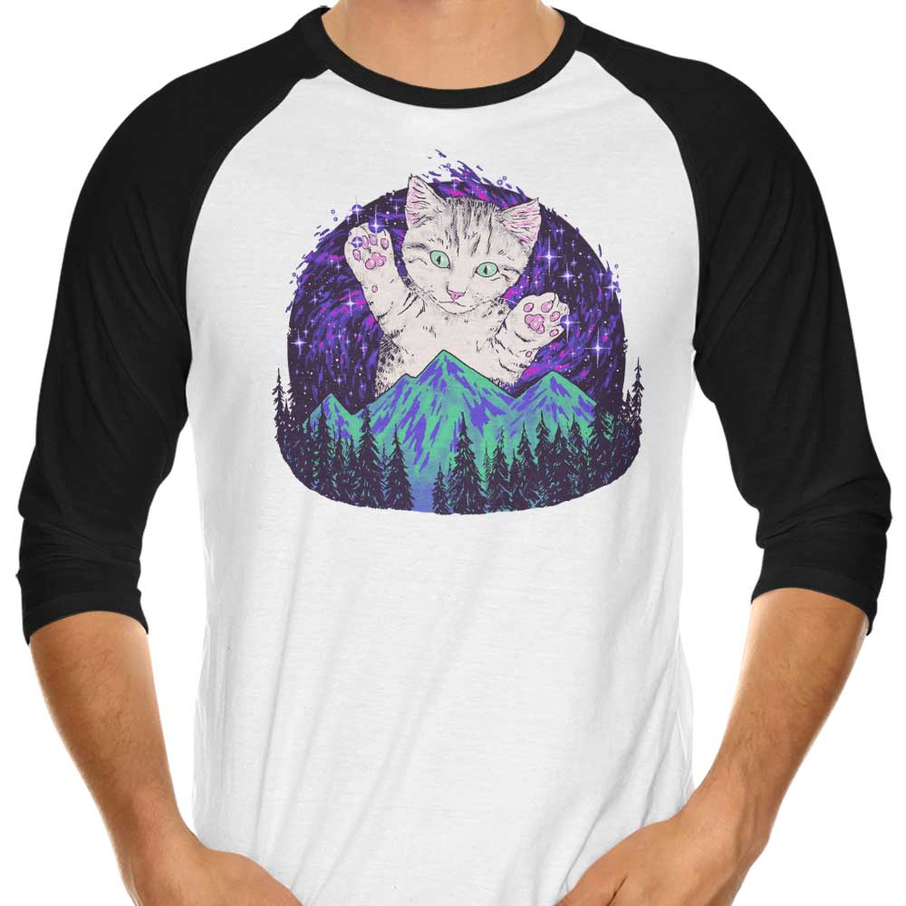 Aurora Meowalis 3/4 Sleeve Raglan - Adult & Kids T-Shirts, Sweatshirts & Hoodies apparel design preview 1