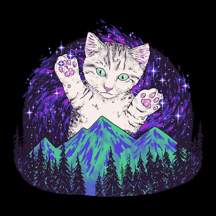 Aurora Meowalis Men's Apparel - Adult & Kids T-Shirts, Sweatshirts & Hoodies apparel design preview 2