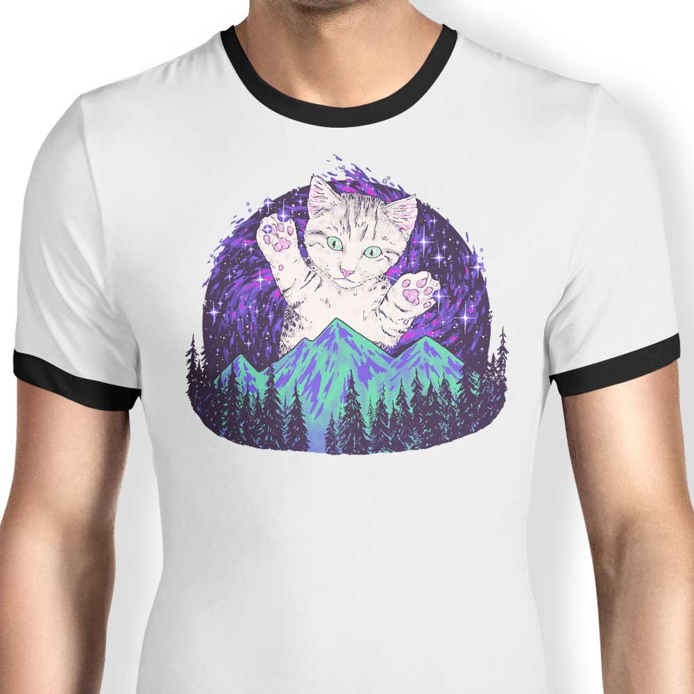 Aurora Meowalis Ringer - Adult & Kids T-Shirts, Sweatshirts & Hoodies apparel design preview 1