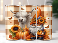 Fall Gnome with Highland Cow Plaid 20 oz Skinny - Adult & Kids T-Shirts, Sweatshirts & Hoodies apparel design preview 1
