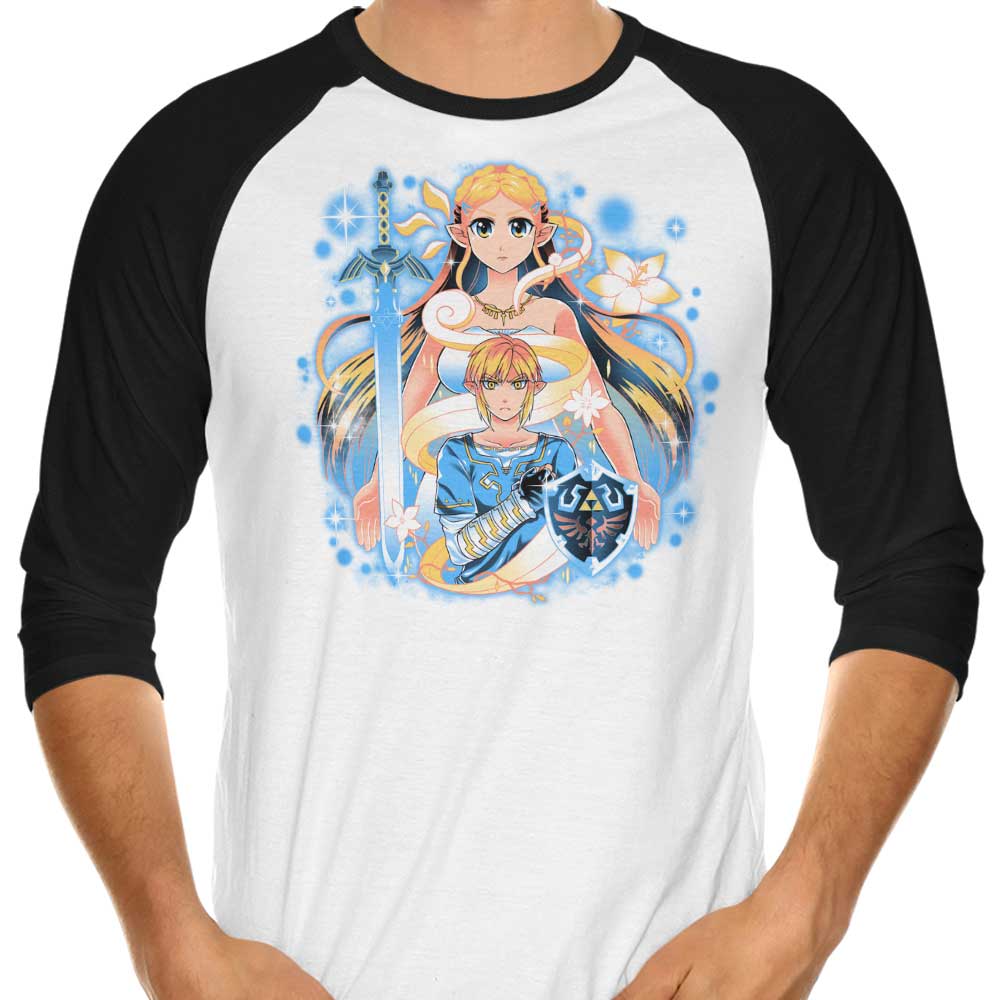 Awakened Hero 3/4 Sleeve Raglan - Adult & Kids T-Shirts, Sweatshirts & Hoodies apparel design preview 1