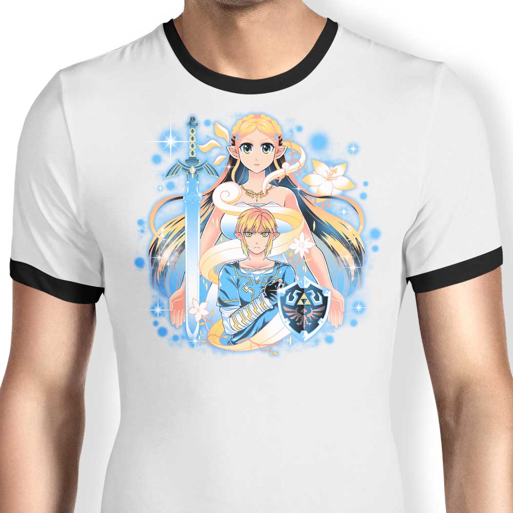 Awakened Hero Ringer - Adult & Kids T-Shirts, Sweatshirts & Hoodies apparel design preview 1