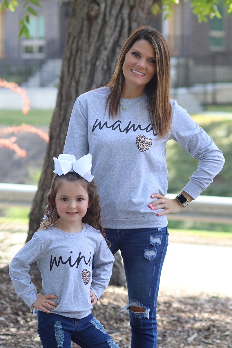 Mommy Me Baby Youth Mini Mama Heart - Adult & Kids T-Shirts, Sweatshirts & Hoodies apparel design preview 1