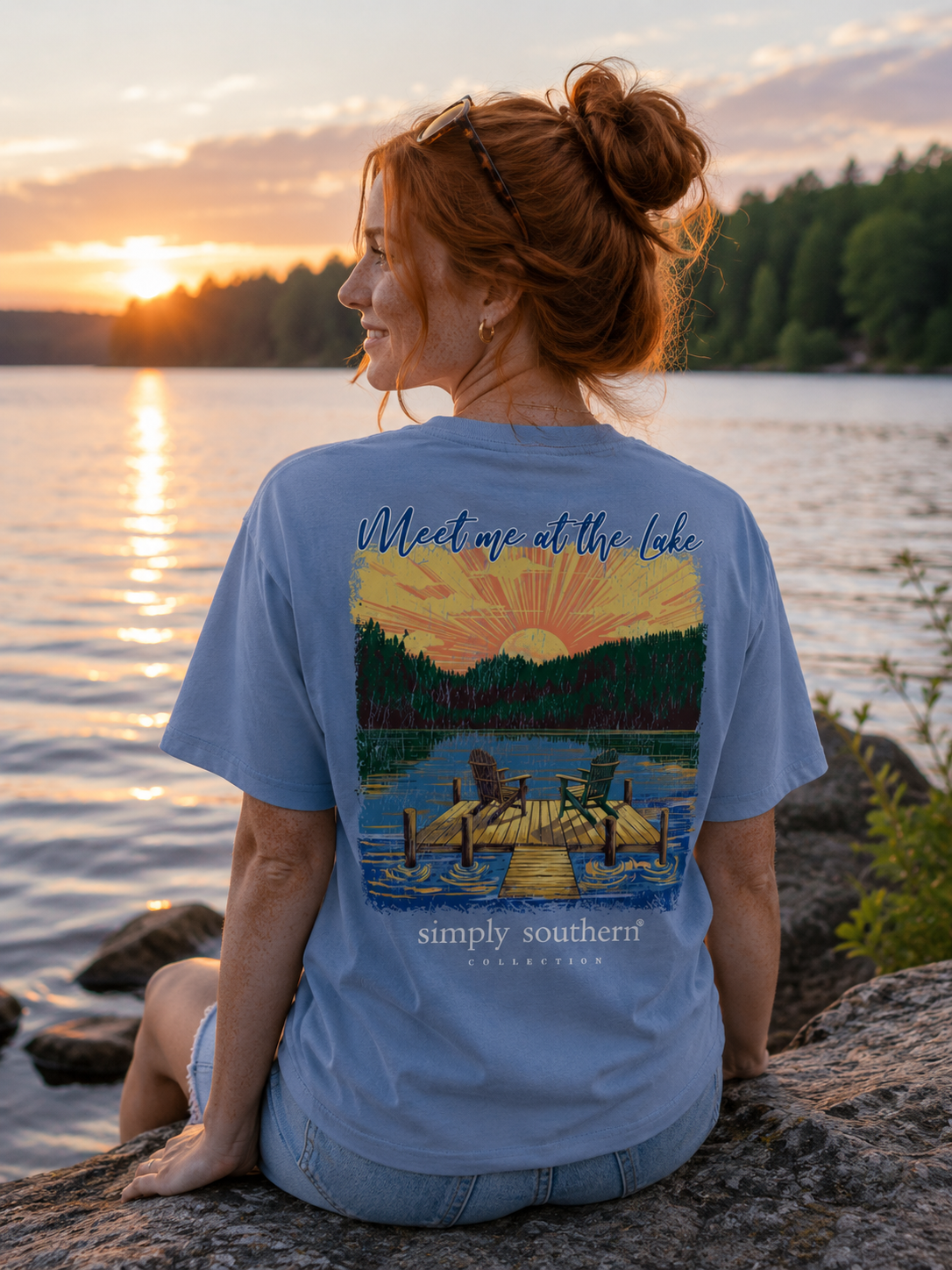 Simply Southern Meet Lake Mineral Washed - Adult & Kids T-Shirts, Sweatshirts & Hoodies apparel design preview 1