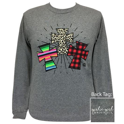Girlie Girl Originals Preppy Pattern Crosses - Adult & Kids T-Shirts, Sweatshirts & Hoodies apparel design preview 1