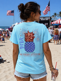 Southern Attitude Land Of The Free USA Pineapple - Adult & Kids T-Shirts, Sweatshirts & Hoodies apparel design preview 1