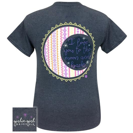 Girlie Girl Originals Preppy Love You To The Moon - Adult & Kids T-Shirts, Sweatshirts & Hoodies apparel design preview 1