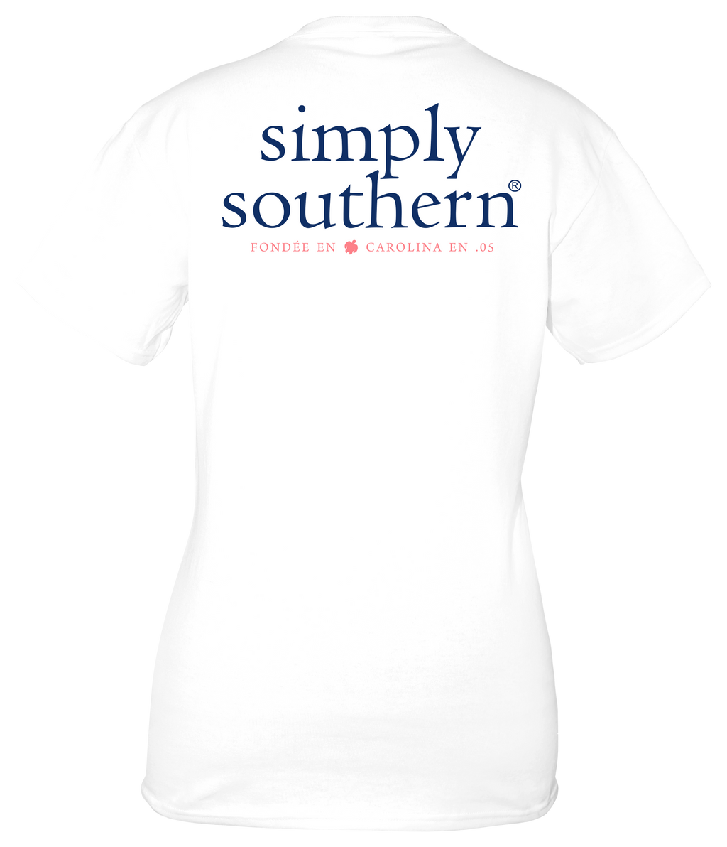 SALE Simply Southern Preppy Classic Basic Logo White - Adult & Kids T-Shirts, Sweatshirts & Hoodies apparel design preview 2