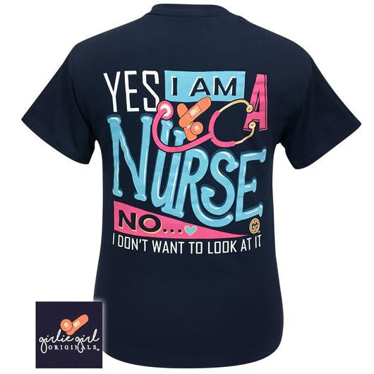 Girlie Girl Originals Preppy Yes I'm A Nurse - Adult & Kids T-Shirts, Sweatshirts & Hoodies apparel design preview 2