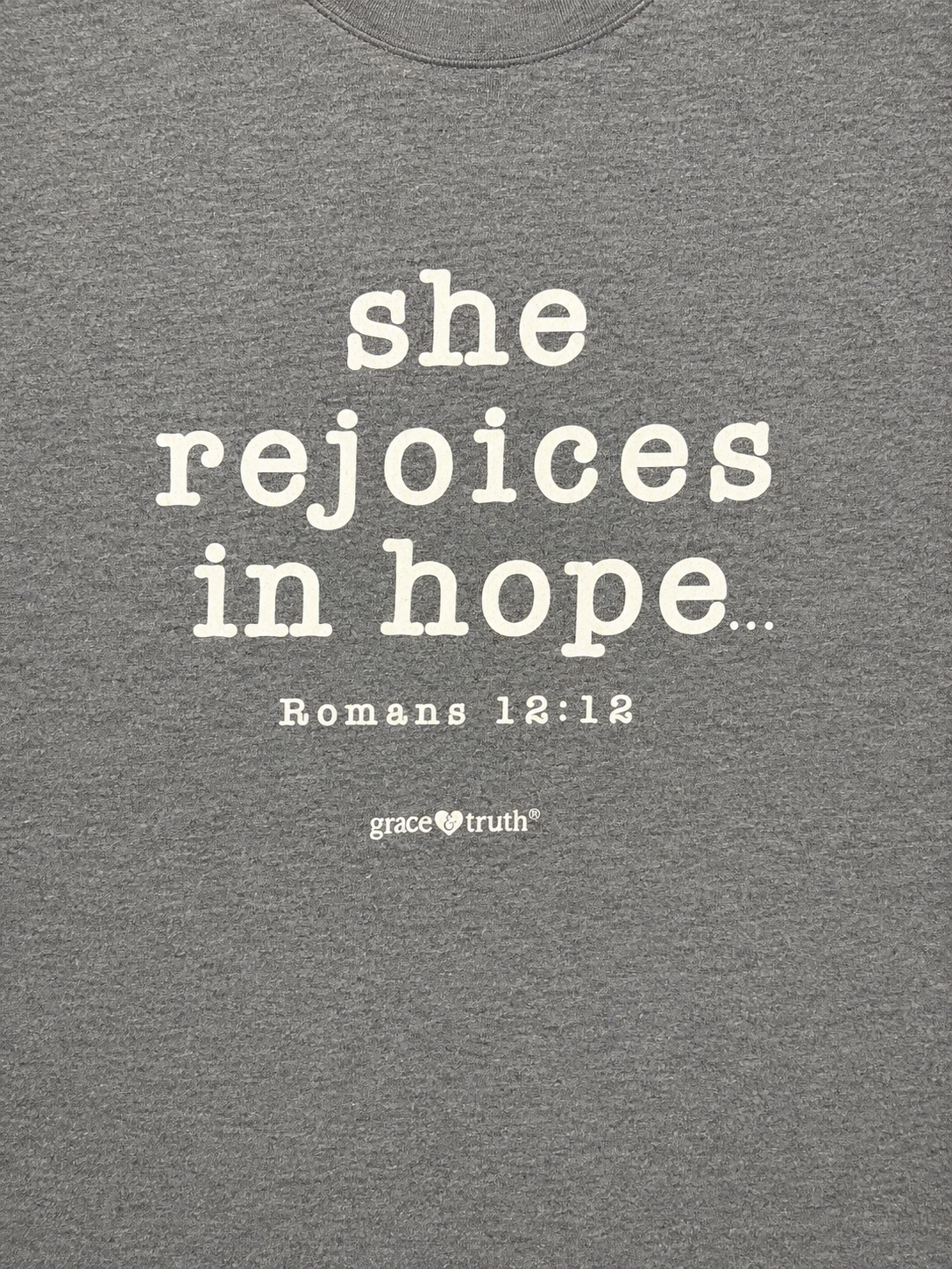 Grace truth Rejoices in Hope - Adult & Kids T-Shirts, Sweatshirts & Hoodies apparel design preview 2