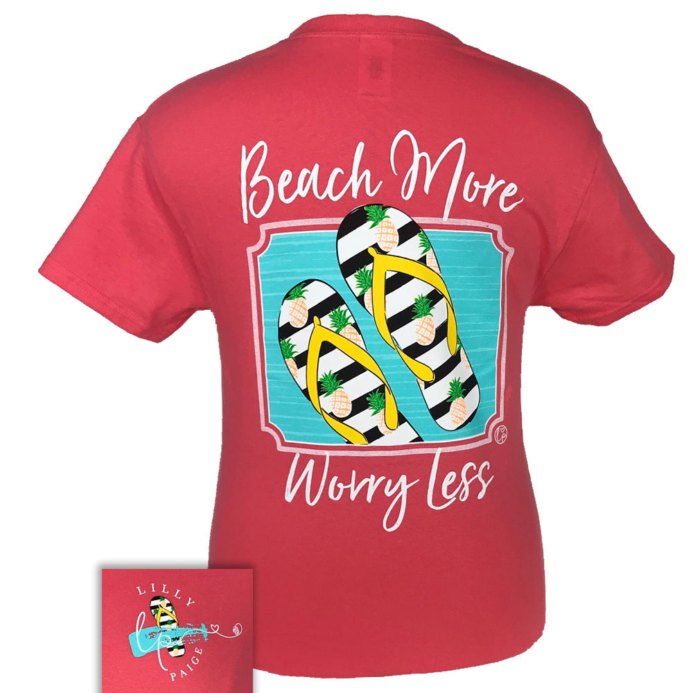 SALE Bjaxx Lilly Paige Beach More Worry Less Flip - Adult & Kids T-Shirts, Sweatshirts & Hoodies apparel design preview 1