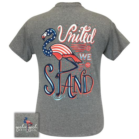Girlie Girl Originals Preppy United We Stand Flamingo - Adult & Kids T-Shirts, Sweatshirts & Hoodies apparel design preview 1