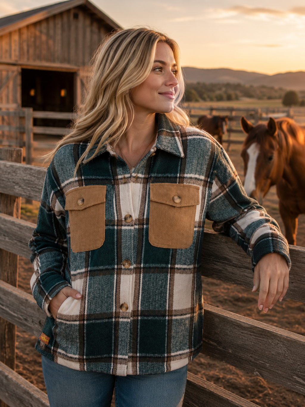 Simply Southern Plaid Shacket Jacket - Adult & Kids T-Shirts, Sweatshirts & Hoodies apparel design preview 1