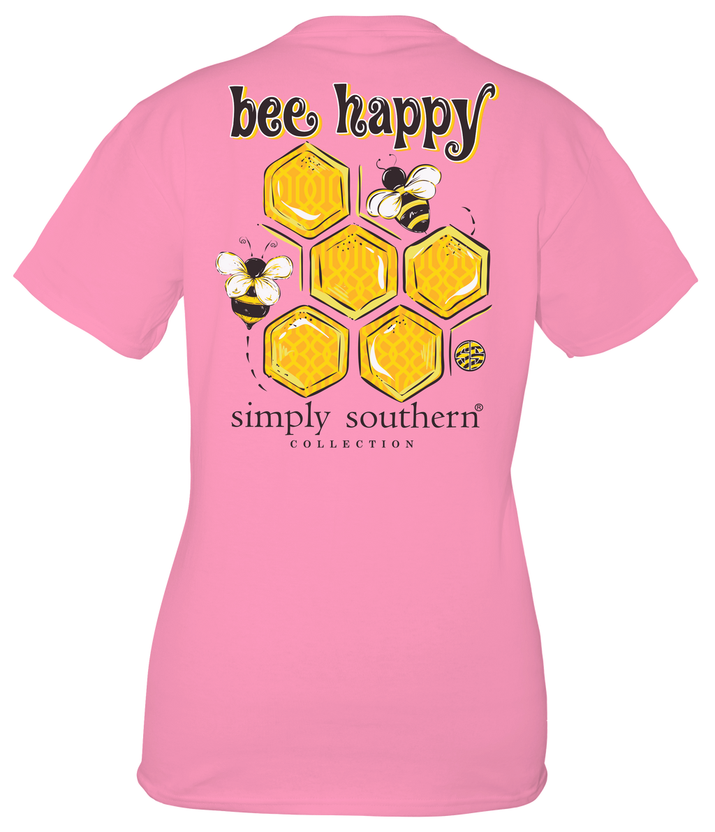 SALE Simply Southern Preppy Bee Happy - Adult & Kids T-Shirts, Sweatshirts & Hoodies apparel design preview 2