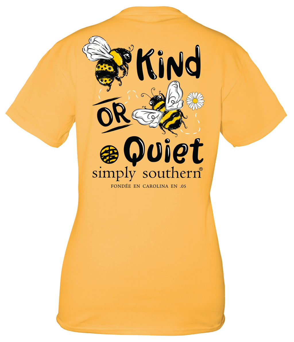 SALE Simply Southern Preppy Bee Kind Or Quiet - Adult & Kids T-Shirts, Sweatshirts & Hoodies apparel design preview 2