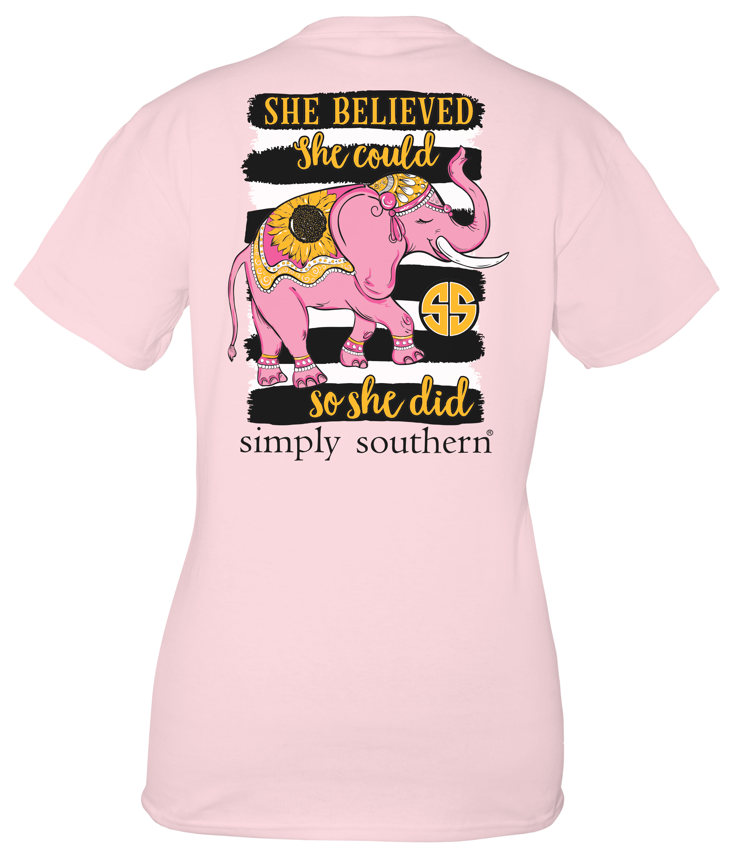 SALE Simply Southern Preppy She Believed Elephant - Adult & Kids T-Shirts, Sweatshirts & Hoodies apparel design preview 2