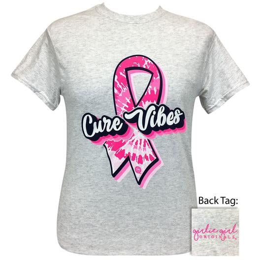 Girlie Girl Originals Preppy Cure Vibes Breast Cancer - Adult & Kids T-Shirts, Sweatshirts & Hoodies apparel design preview 2