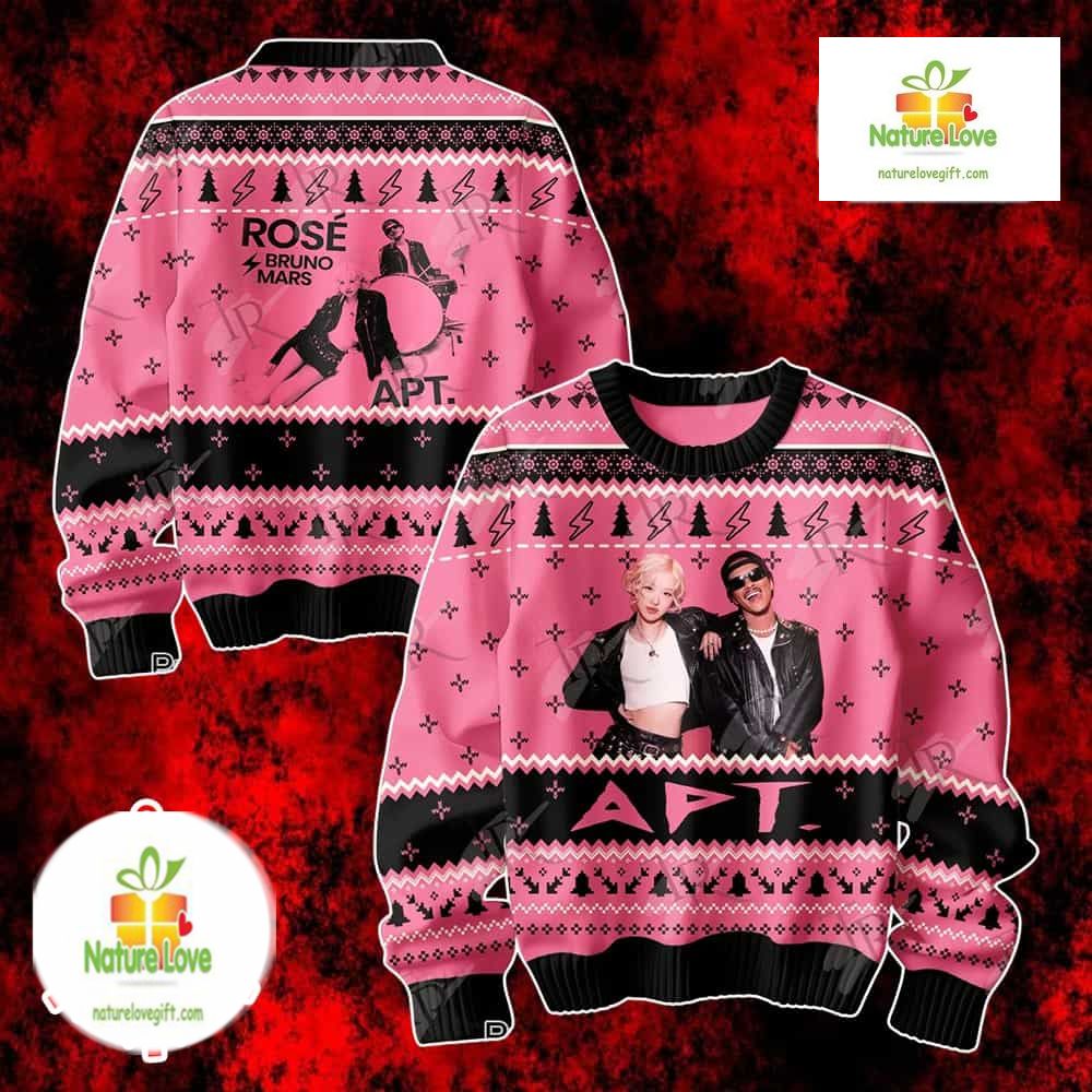 BLACKPINK Rose Bruno Mars Ugly Christmas Sweater Funny Gift product image