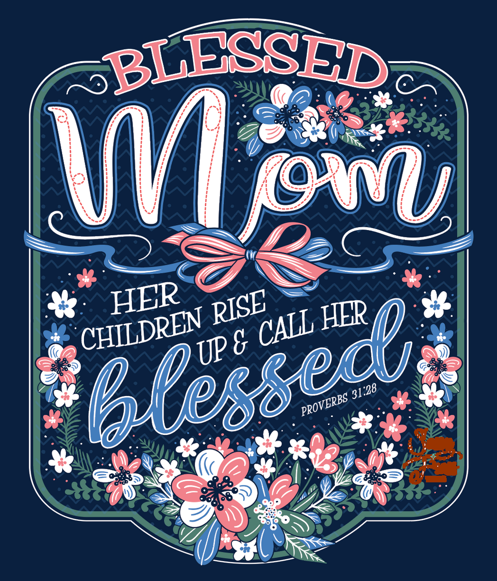 SALE Sassy Frass Blessed Mom Flowers Bright Girlie - Adult & Kids T-Shirts, Sweatshirts & Hoodies apparel design preview 2