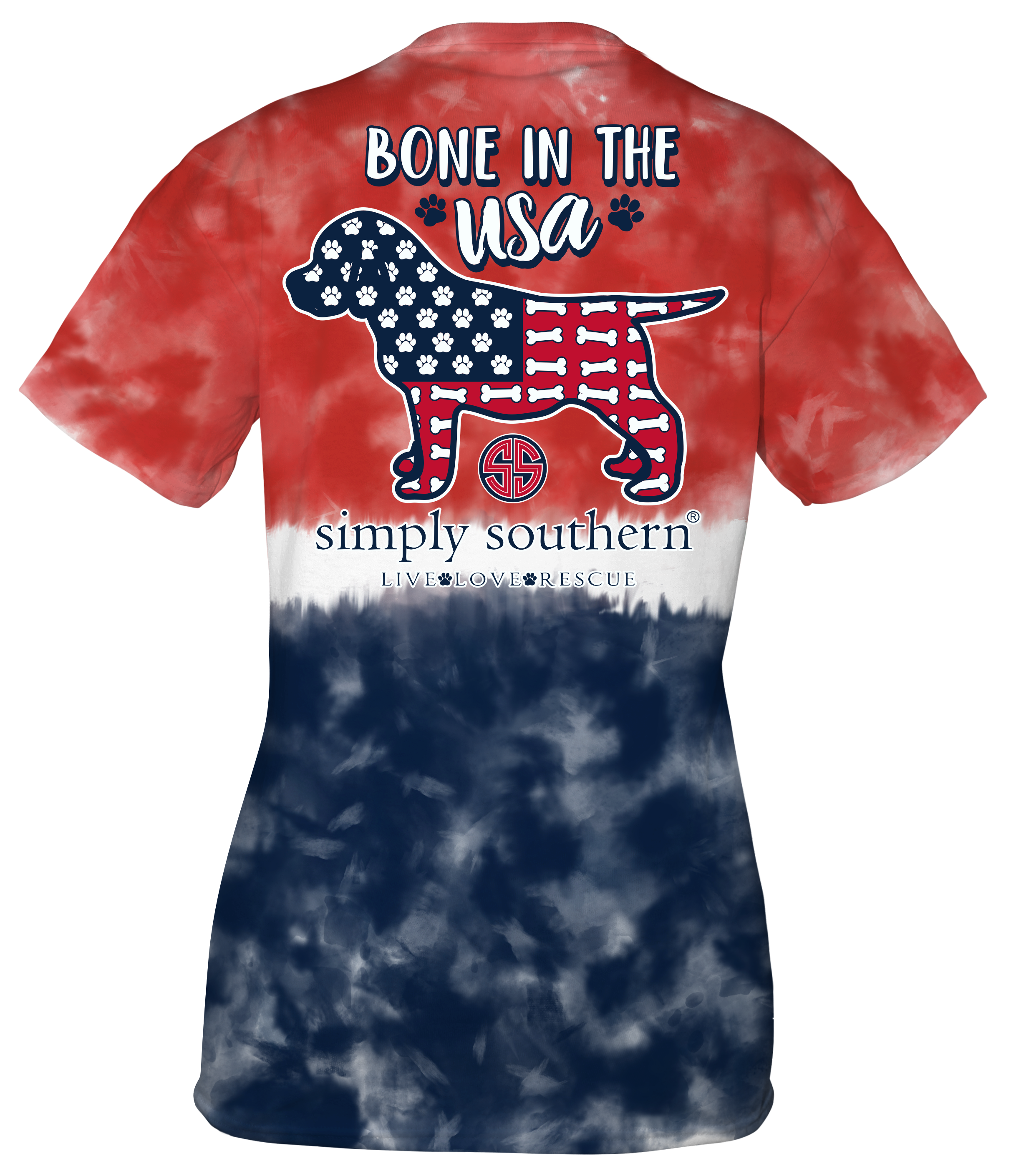 SALE Simply Southern Preppy Bone In The USA Tie Dye - Adult & Kids T-Shirts, Sweatshirts & Hoodies apparel design preview 2
